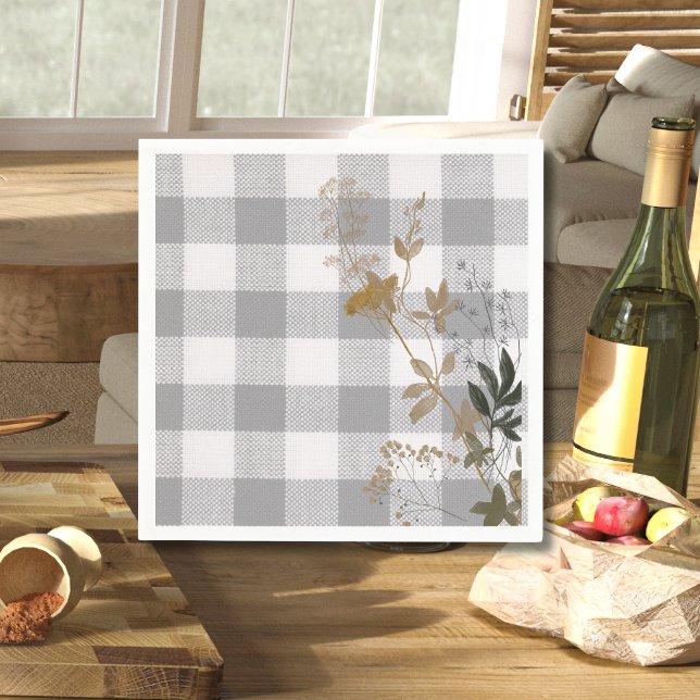 Gingham Kariert Country Farmhouse Serviette (Von Creator hochgeladen)