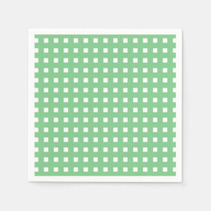 Gingham Karierte Zweig Grün Papier Servietten