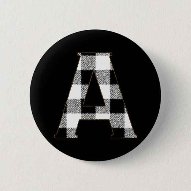 Gingham Karo A Button (Vorderseite)
