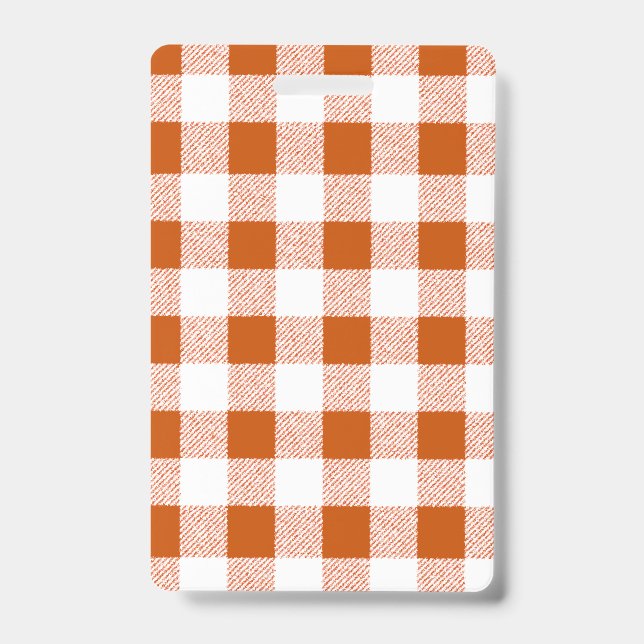 Gingham Karo Brown Ausweis (Vorderseite)