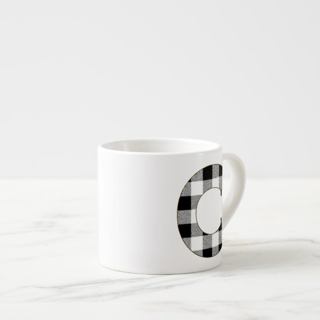 Gingham Karo C Espressotasse (Vorderseite Rechts)