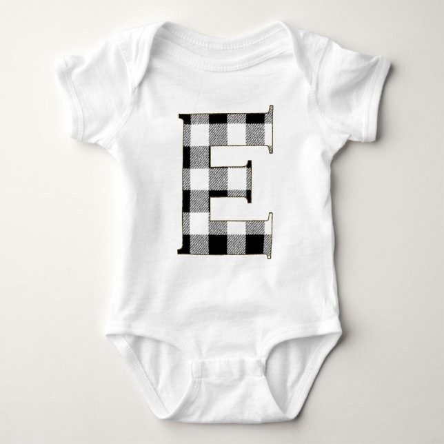 Gingham Karo E Baby Strampler (Vorderseite)