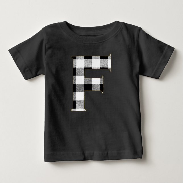 Gingham Karo F Baby T-shirt (Vorderseite)