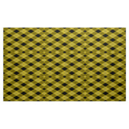 Gingham Karo Gelb- und Schwarz-Muster Stoff