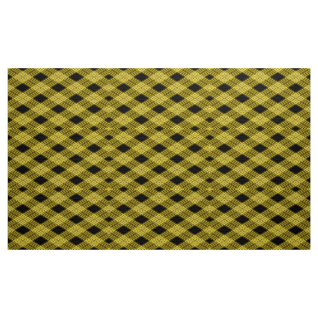 Gingham Karo Gelb- und Schwarz-Muster Stoff (Yard (91,4 cm))