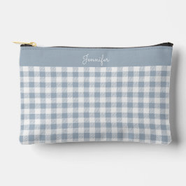 Gingham Karo Kariert Preppy Karomuster Blau Weiß N Zubehörtasche