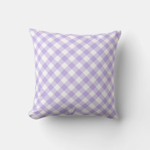 Gingham Karo Karomuster lila Kissen