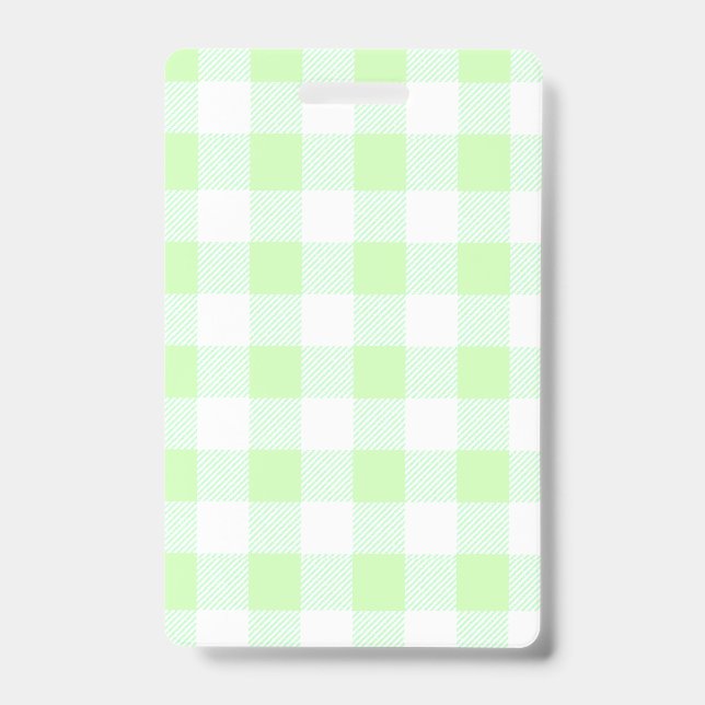 Gingham Karo Light Green Ausweis (Vorderseite)