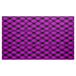 Gingham Karo Lila und schwarze Muster Stoff