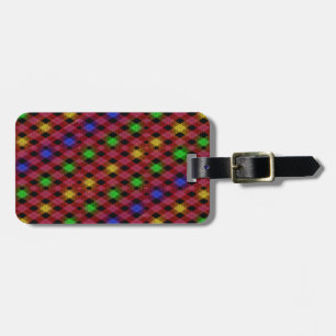 Gingham Karo Multicolored Pattern Gepäckanhänger