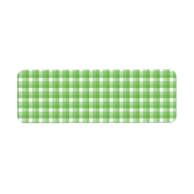 Gingham Karo Muster. Grün und Weiß. (Vorne)