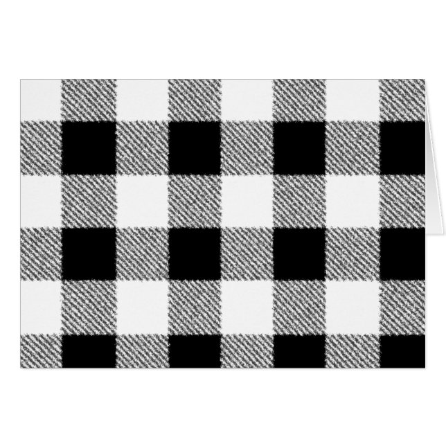 Gingham Karo Muster schwarz-weiß (Vorderseite (Horizontal))