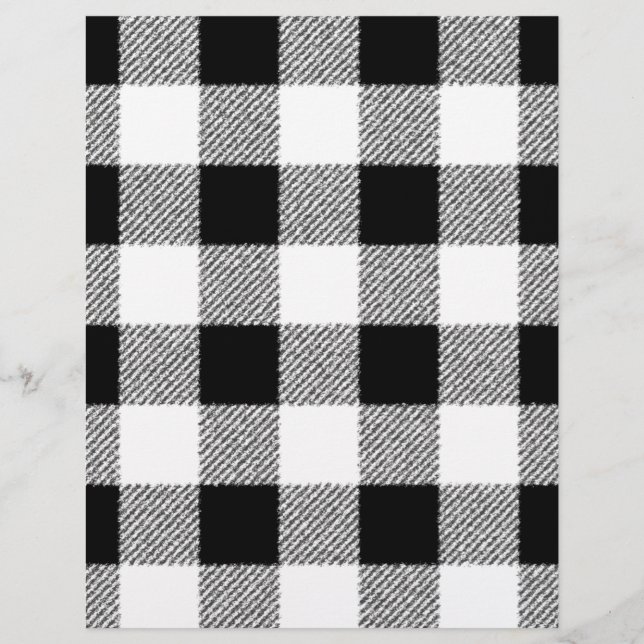 Gingham Karo Muster schwarz-weiß Flyer (Vorne)