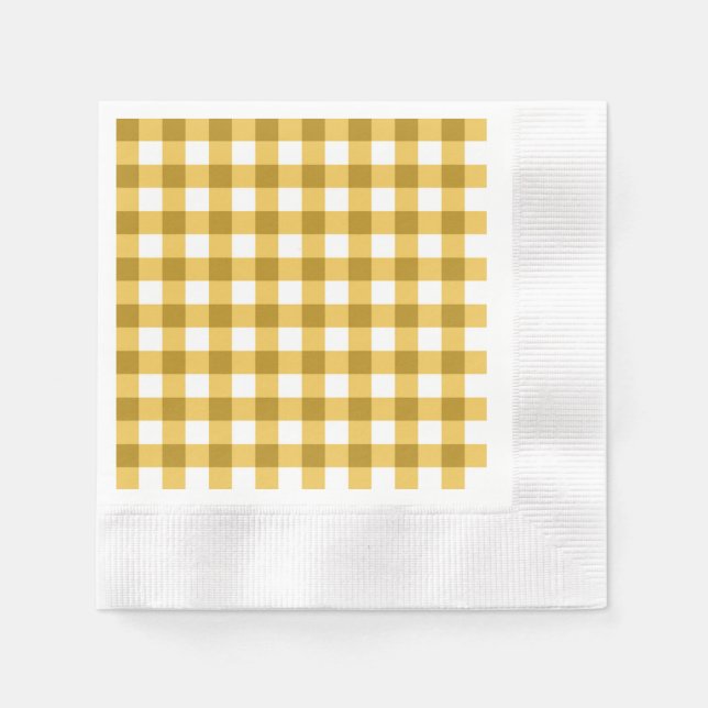 Gingham-Karo-Muster Serviette (Vorderseite)