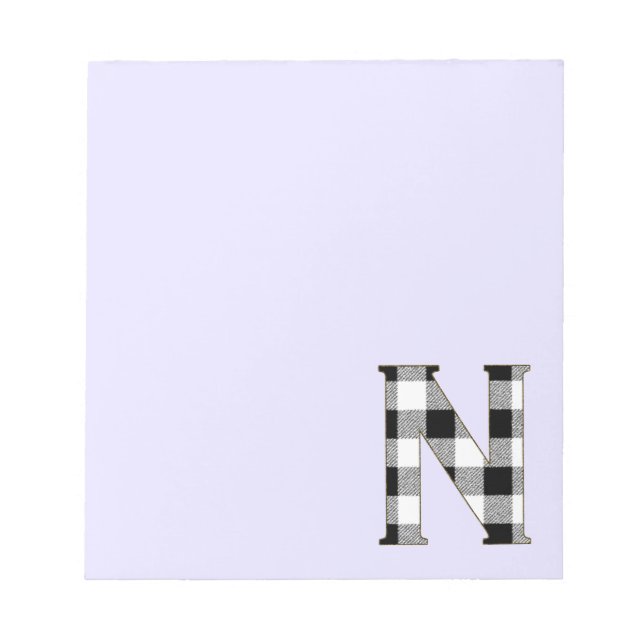Gingham Karo N Notizblock (Vorderseite)