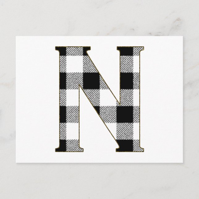 Gingham Karo N Postkarte (Vorderseite)