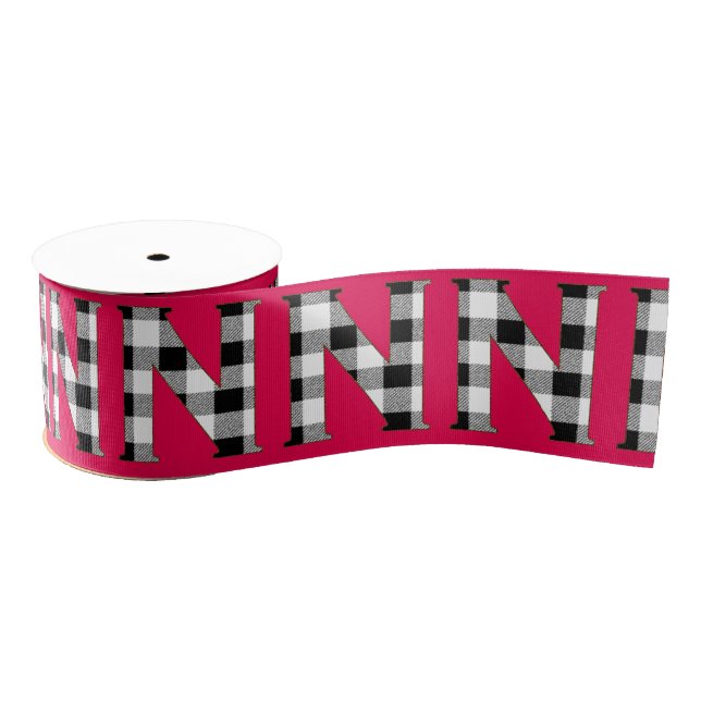 Gingham Karo N Ripsband (Spule)