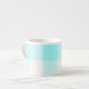 Gingham Karo Pattern (hellblau) Espressotasse