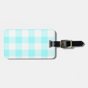Gingham Karo Pattern (hellblau) Gepäckanhänger