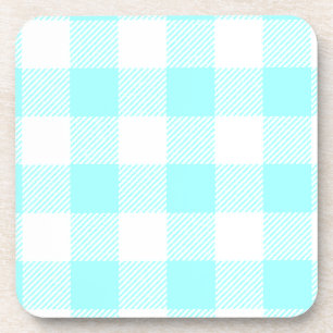 Gingham Karo Pattern (hellblau) Getränkeuntersetzer
