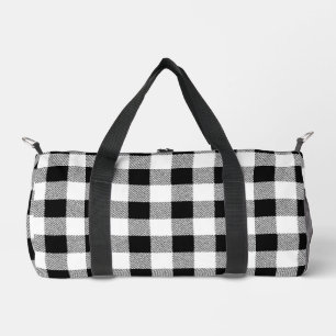 Gingham Karo Pattern (Schwarz) Duffle Bag