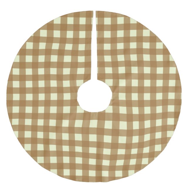 GINGHAM-KARO POLYESTER WEIHNACHTSBAUMDECKE (Vorderseite)