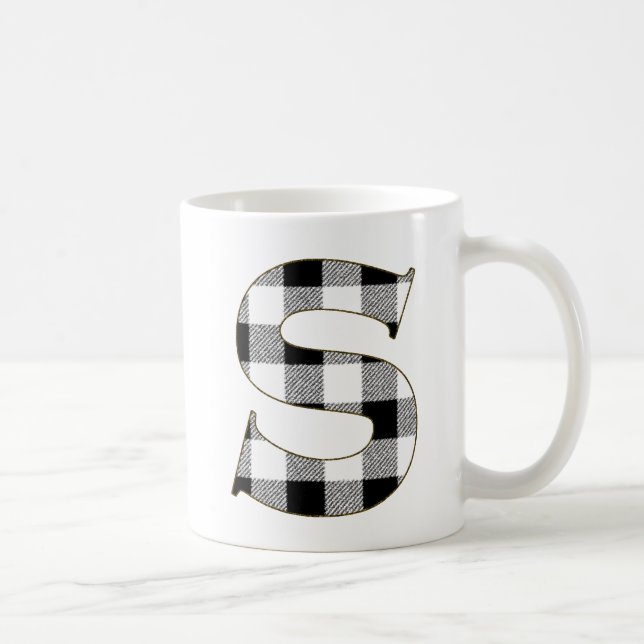 Gingham Karo S Kaffeetasse (Rechts)