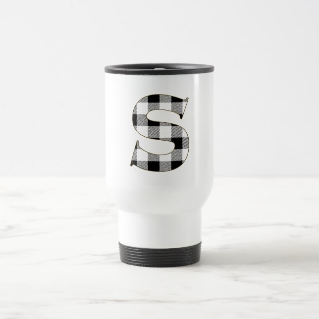 Gingham Karo S Reisebecher (Mittel)