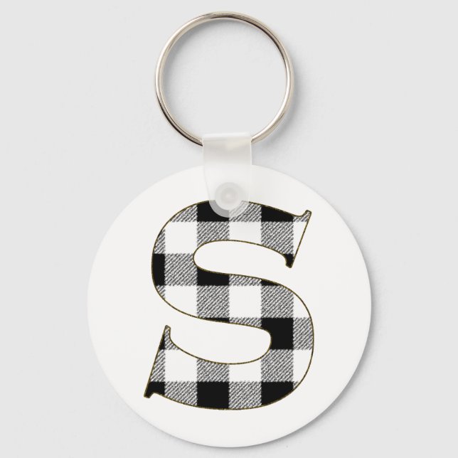 Gingham Karo S Schlüsselanhänger (Vorderseite)
