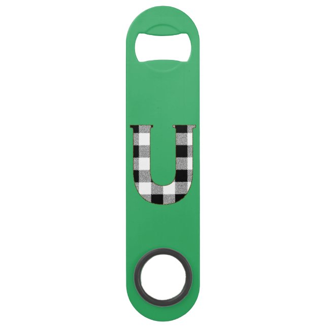 Gingham Karo U Speed Flaschenöffner (Vorderseite)