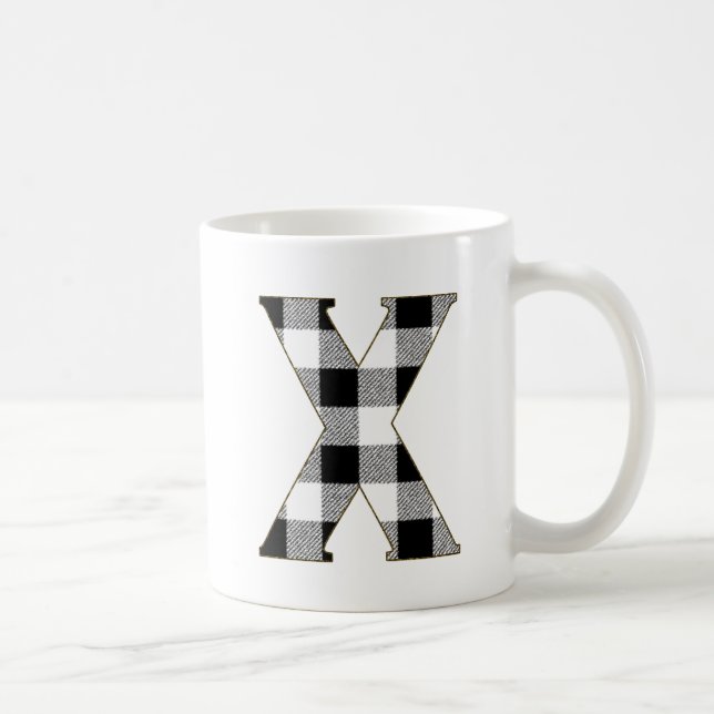 Gingham Karo X Kaffeetasse (Rechts)
