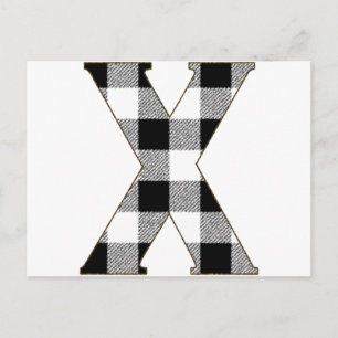 Gingham Karo X Postkarte