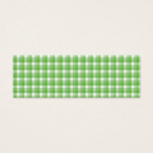 Gingham-Karomuster. Grün und Weiß