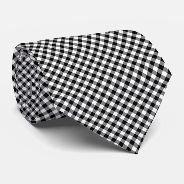 Gingham-Karos Krawatte (Gerollt)