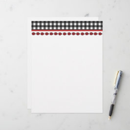 Gingham Ladybug Letterhead
