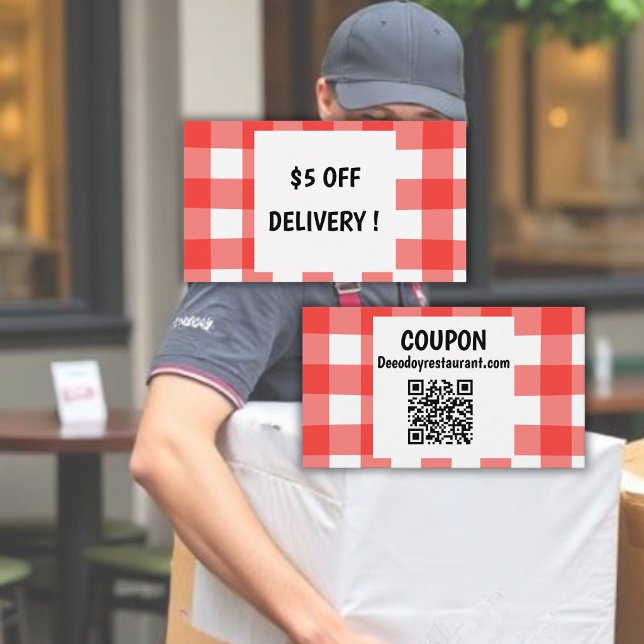 Gingham-Lieferrabattgutschein Rabattkarte (Von Creator hochgeladen)