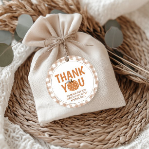 Gingham Little Pumpkin Favor Dankeschön-Anhänger Geschenkanhänger