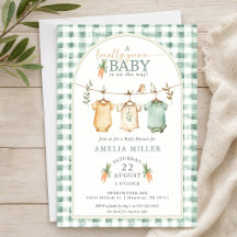 Gingham Local Grown Baby Kleiderleine Babyparty