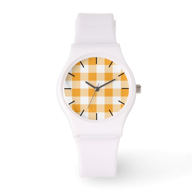 Gingham-Muster Armbanduhr (Vorderseite)