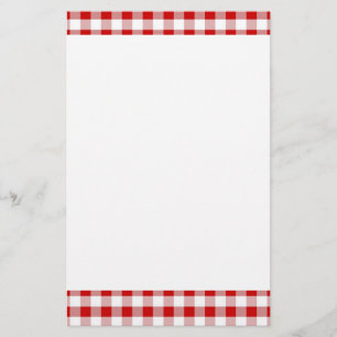 Gingham-Muster-Briefpapier Briefpapier