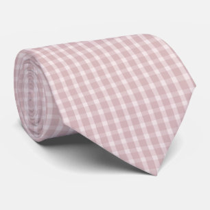 Gingham-Muster in Ballerina-Preppy-Rosa-Tönen Krawatte