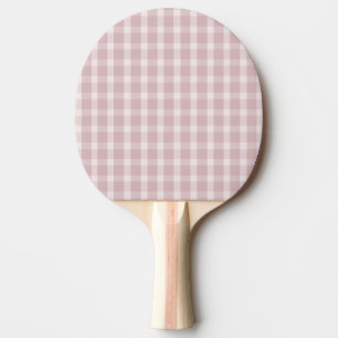 Gingham-Muster in Ballerina-Preppy-Rosa-Tönen Tischtennis Schläger