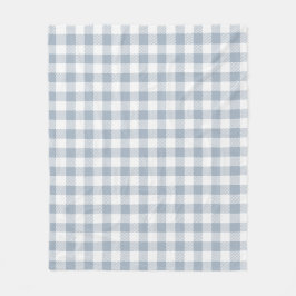 Gingham-Muster, Küstenkariert, Weiß, Gedämpftes Bl Fleecedecke