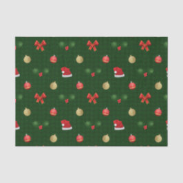 Gingham Navidad Ornaments Seidenpapier