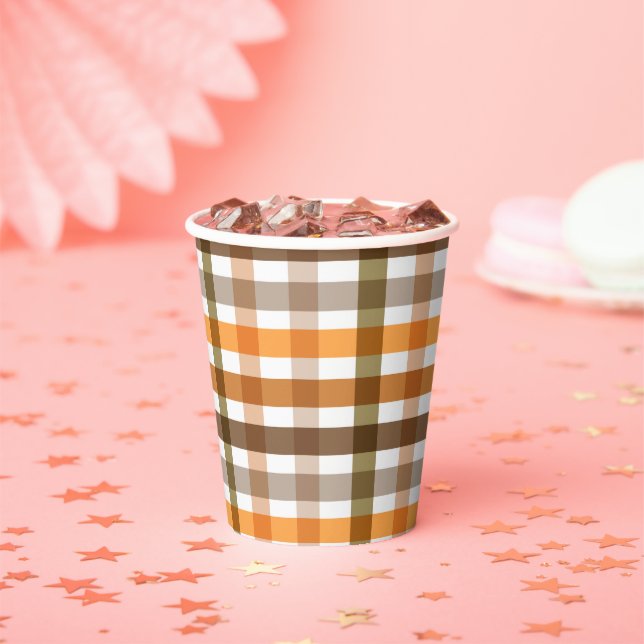 Gingham Pappbecher (Insitu)