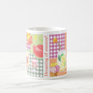 Gingham Patchwork Dreaming of Summer Kaffeetasse