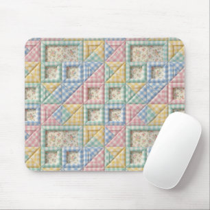 Gingham-Patchwork-Quilt-Muster Mousepad