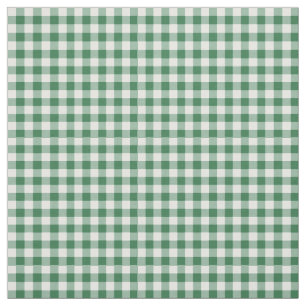 Gingham Pattern Fabric Green and White Karo Stoff