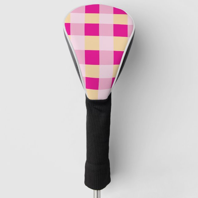 Gingham Pattern Golf Headcover (Vorderseite)