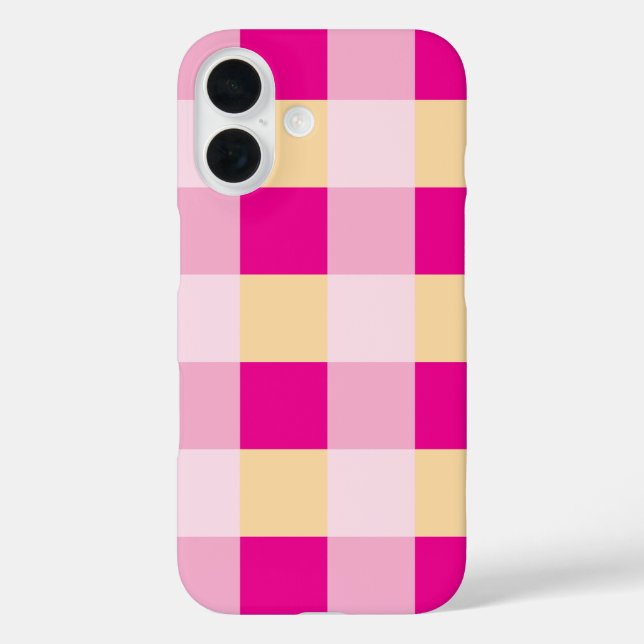 Gingham Pattern iPhone 16 Hülle (Rückseite)